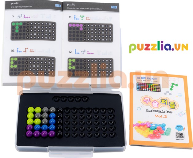 Cách chơi bộ iq puzzlia beads puzzle pentomino 5x12 thật là đơn giản
