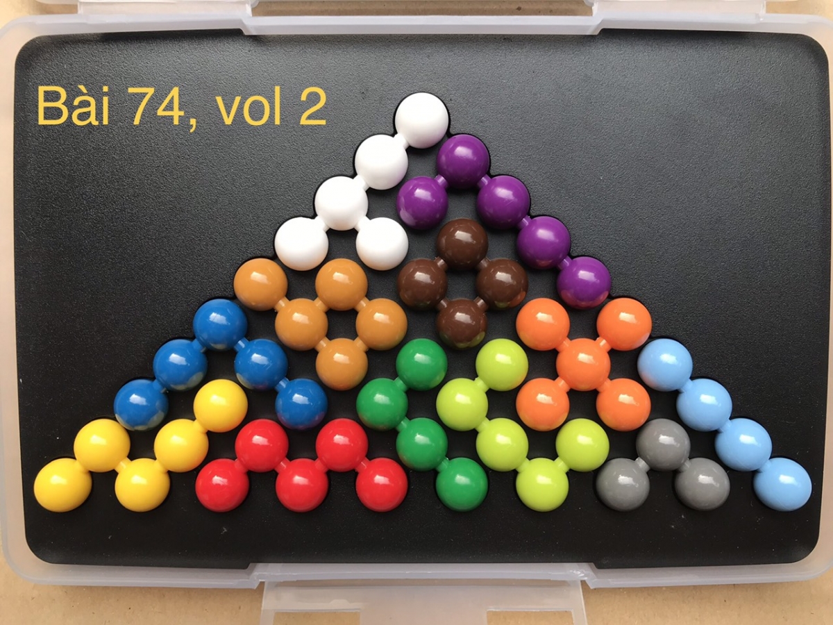 Bài giải số 74, vol 2, bộ Tam giác Beads Puzzle Triangle 2d3d