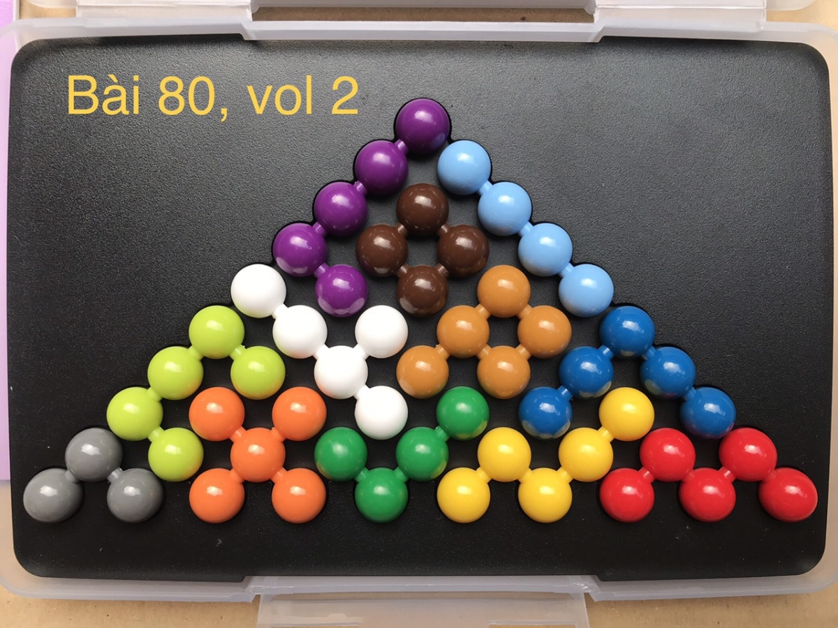 Bài giải số 80, vol 2, bộ Tam giác Beads Puzzle Triangle 2d3d