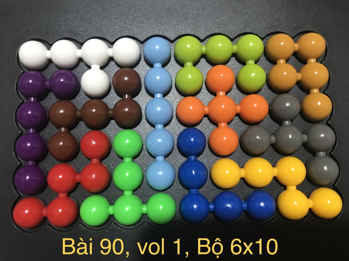Bài giải Puzzlia số 90 của quyển 1, bộ Beads puzzle chữ nhật 6x10