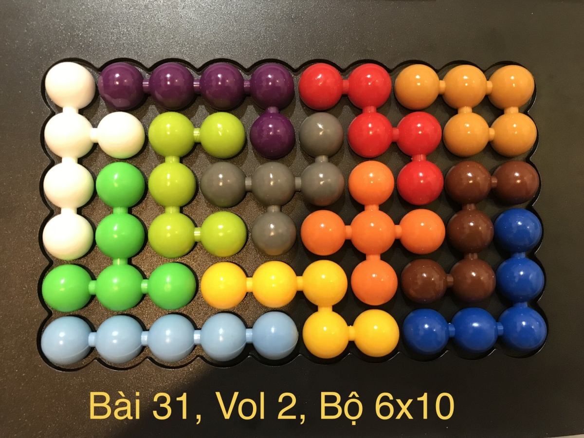 Bài giải Puzzlia số 31 của quyển 2, bộ Beads puzzle chữ nhật 6x10