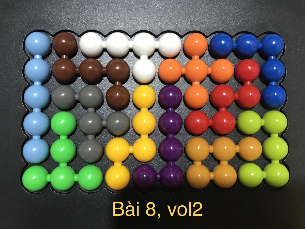 Bài giải Puzzlia số 08 của quyển 2, bộ Beads puzzle chữ nhật 6x10
