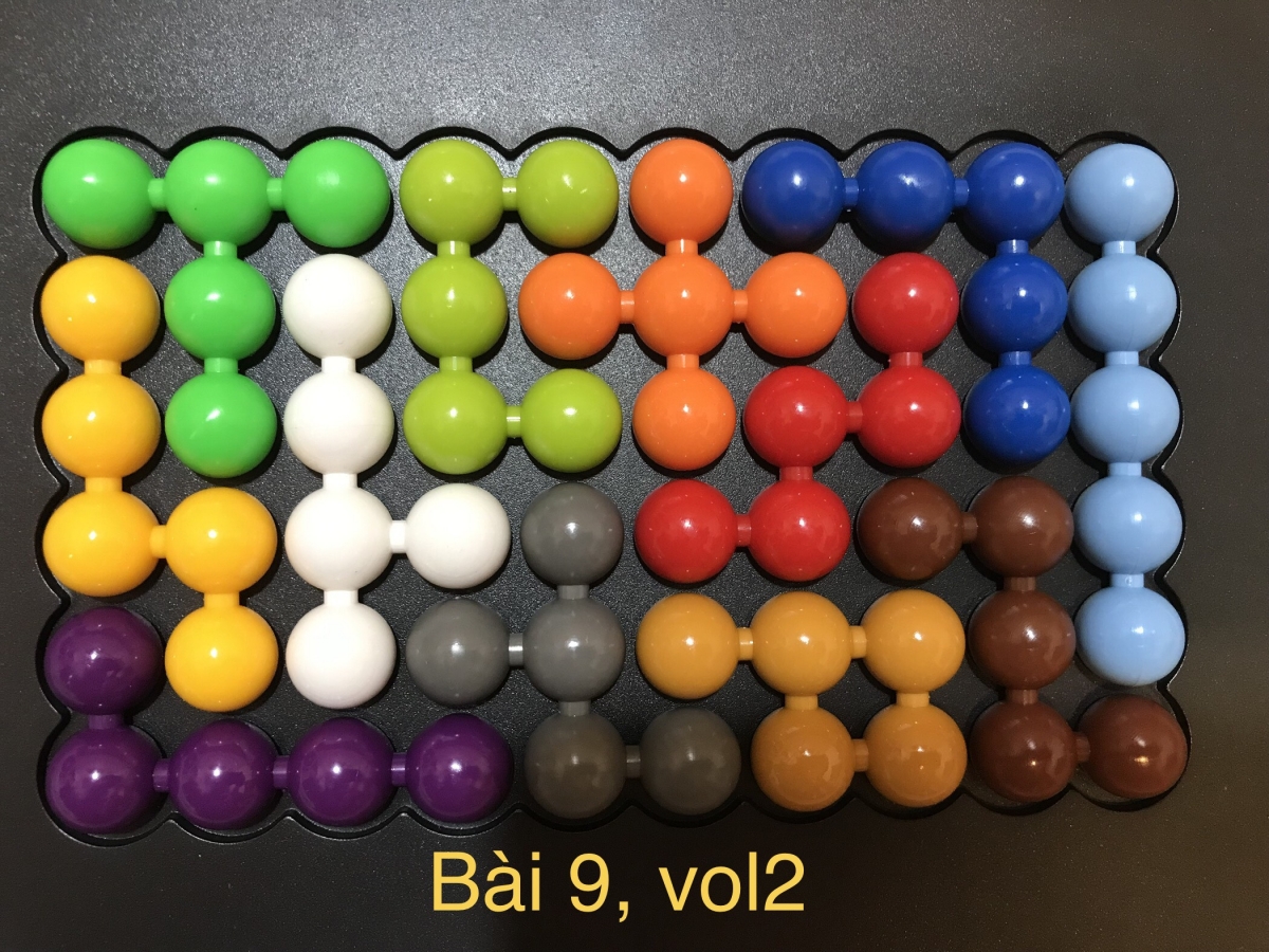 Bài giải Puzzlia số 09 của quyển 2, bộ Beads puzzle chữ nhật 6x10